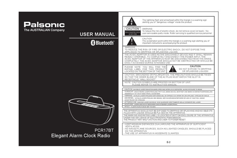 Palsonic PCR17BT user manual