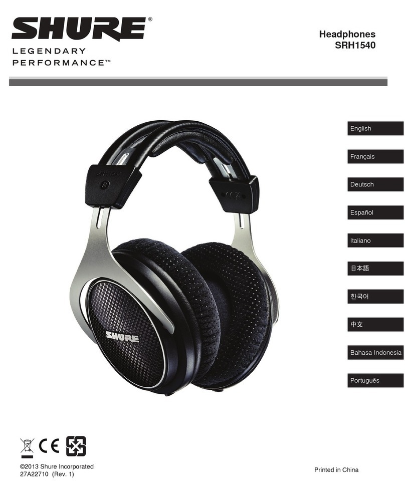 Shure SRH1540 manual
