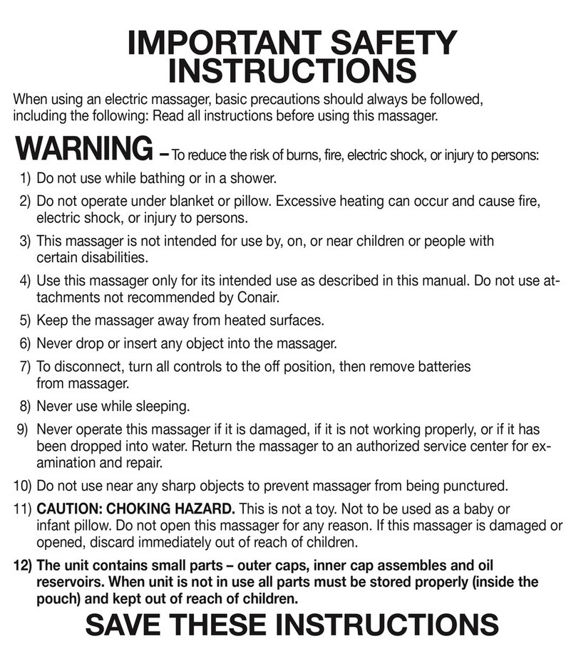 Conair Pulse HM23C Instruction booklet