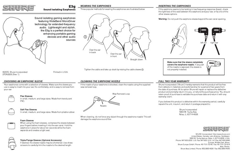 Shure E3g quick guide