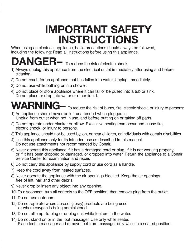 Conair CTX 0 7C User manual