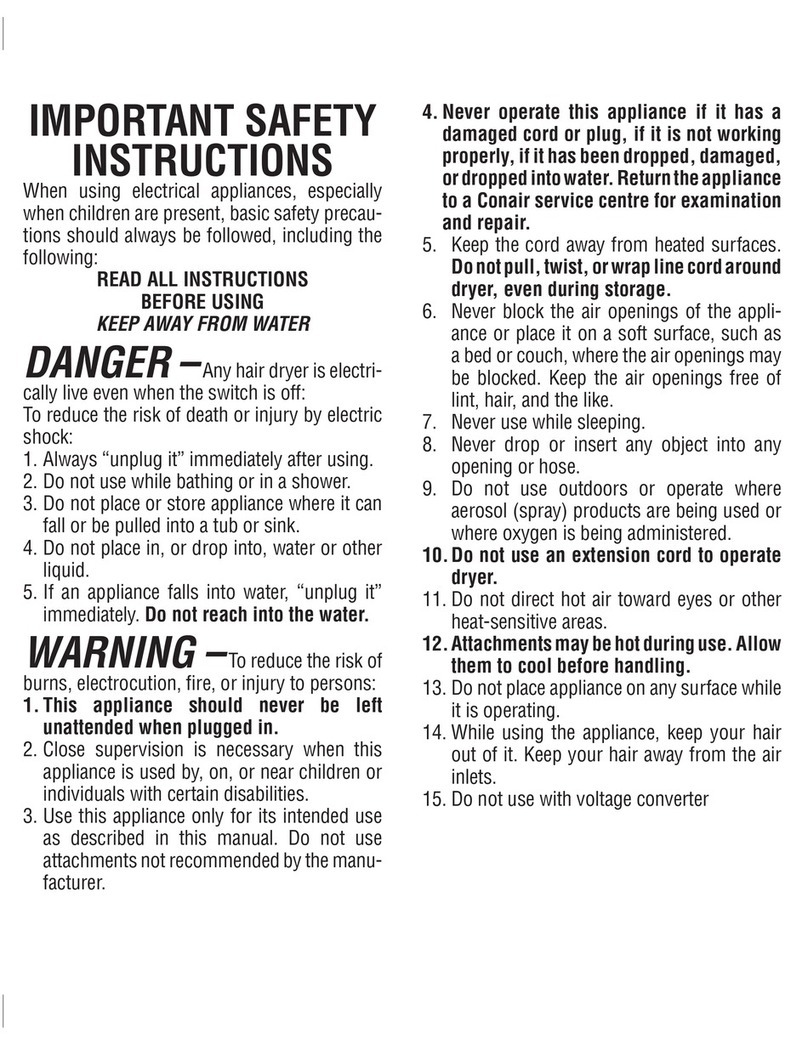 Conair 070XCHC Instruction & styling guide