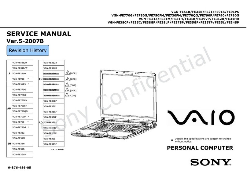 Sony Vaio VGN-FE51B User manual