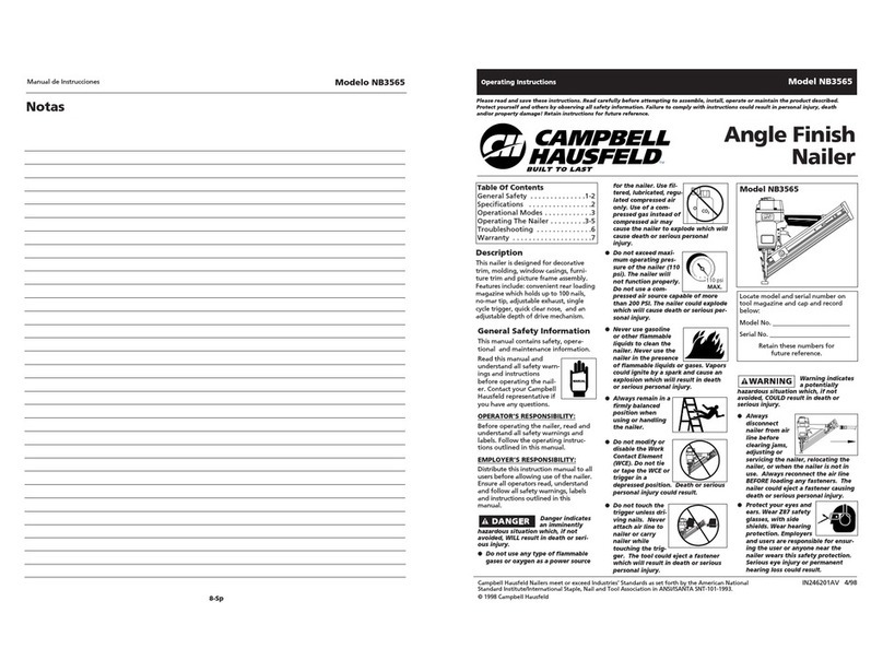 Campbell Hausfeld NB3565 operating instructions