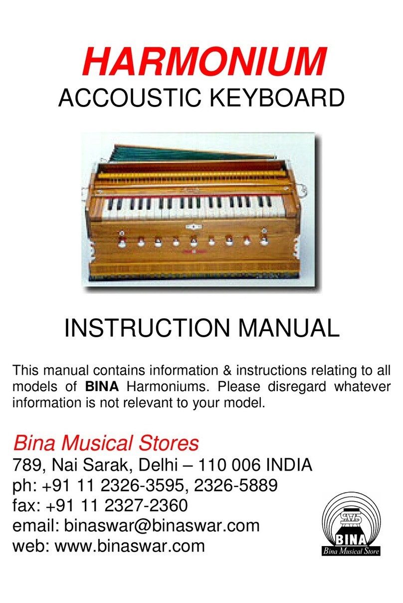 Bina HARMONIUM instruction manual