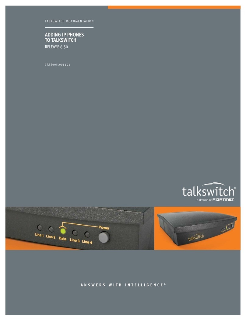 Talkswitch TS-350i User manual