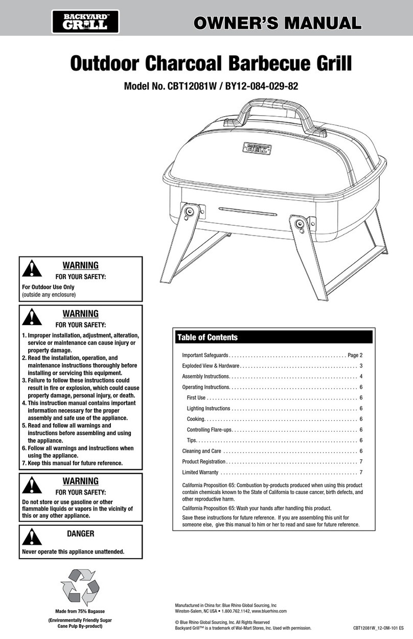 Backyard CBT-12081W User manual
