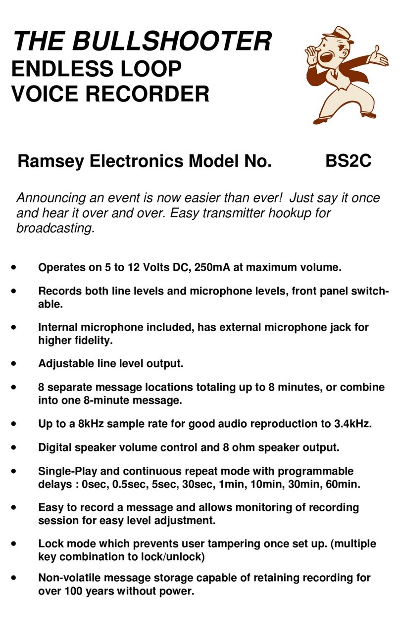 Ramsey Electronics BULLSHOOTER ENDLESS LOOP BS2C Assembly and instruction manual