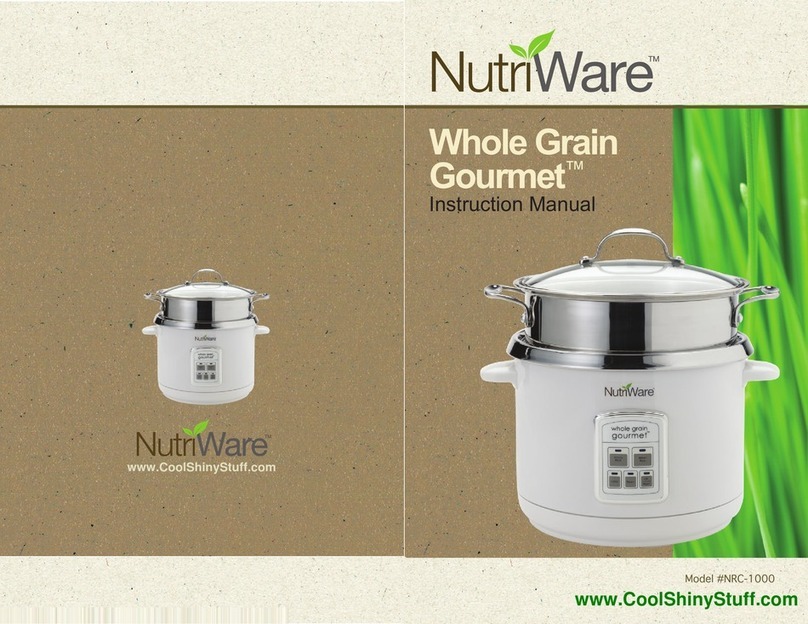 Nutriware Whole grain gourmet NRC-1000 User manual