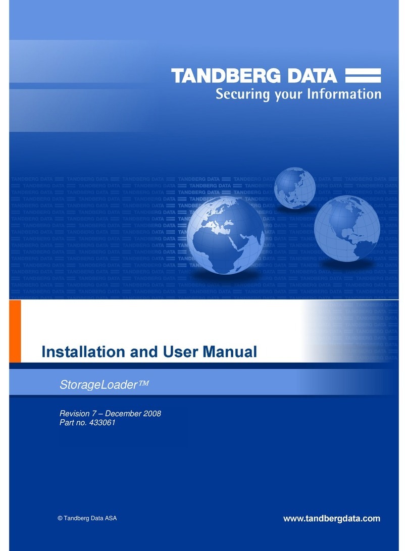 Tandberg Data StorageLoader Installation and user manual