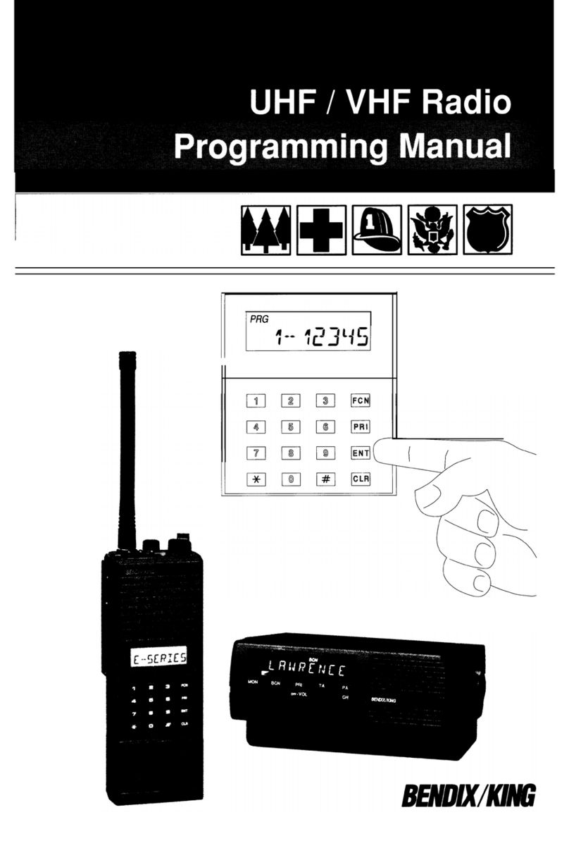 BENDIXKing UHF/VHF Radio Owner's manual