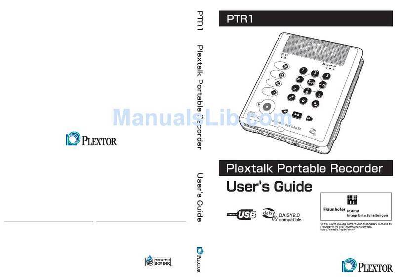 Plextor Plextalk PTR1 User manual
