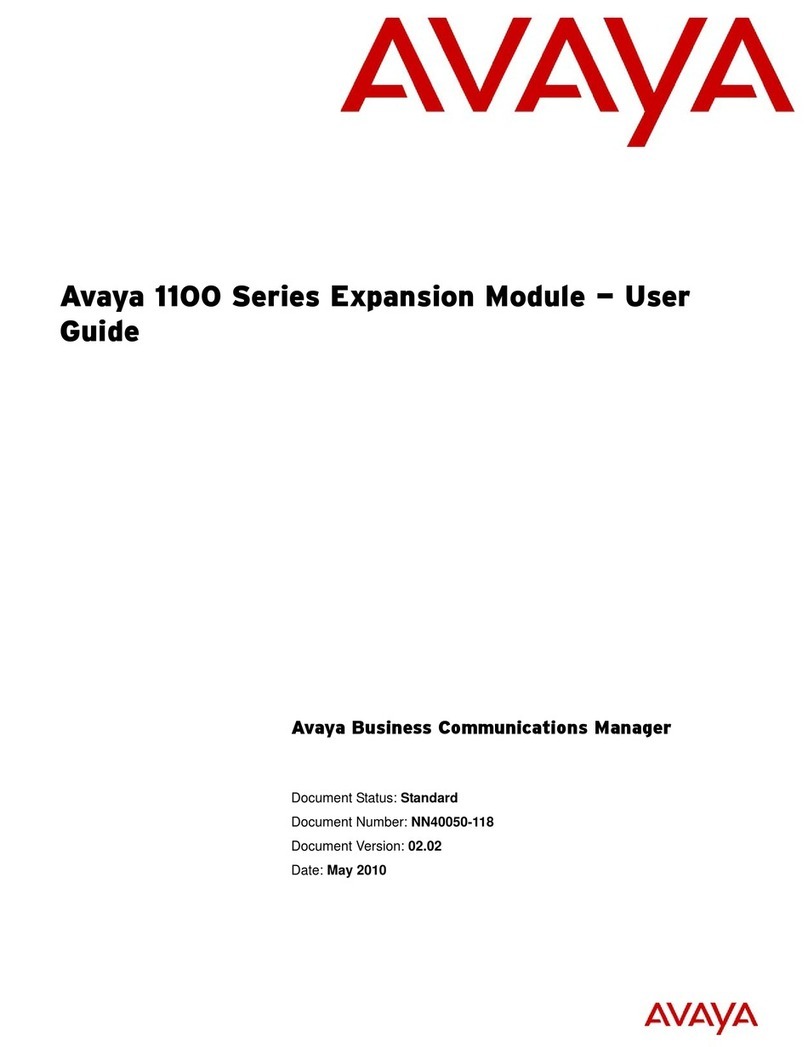 Avaya 1100 Series Expansion Module user guide