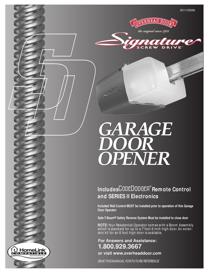 Overhead door Signature Screw Drive user guide Overhead door Signature Screw Drive user guide