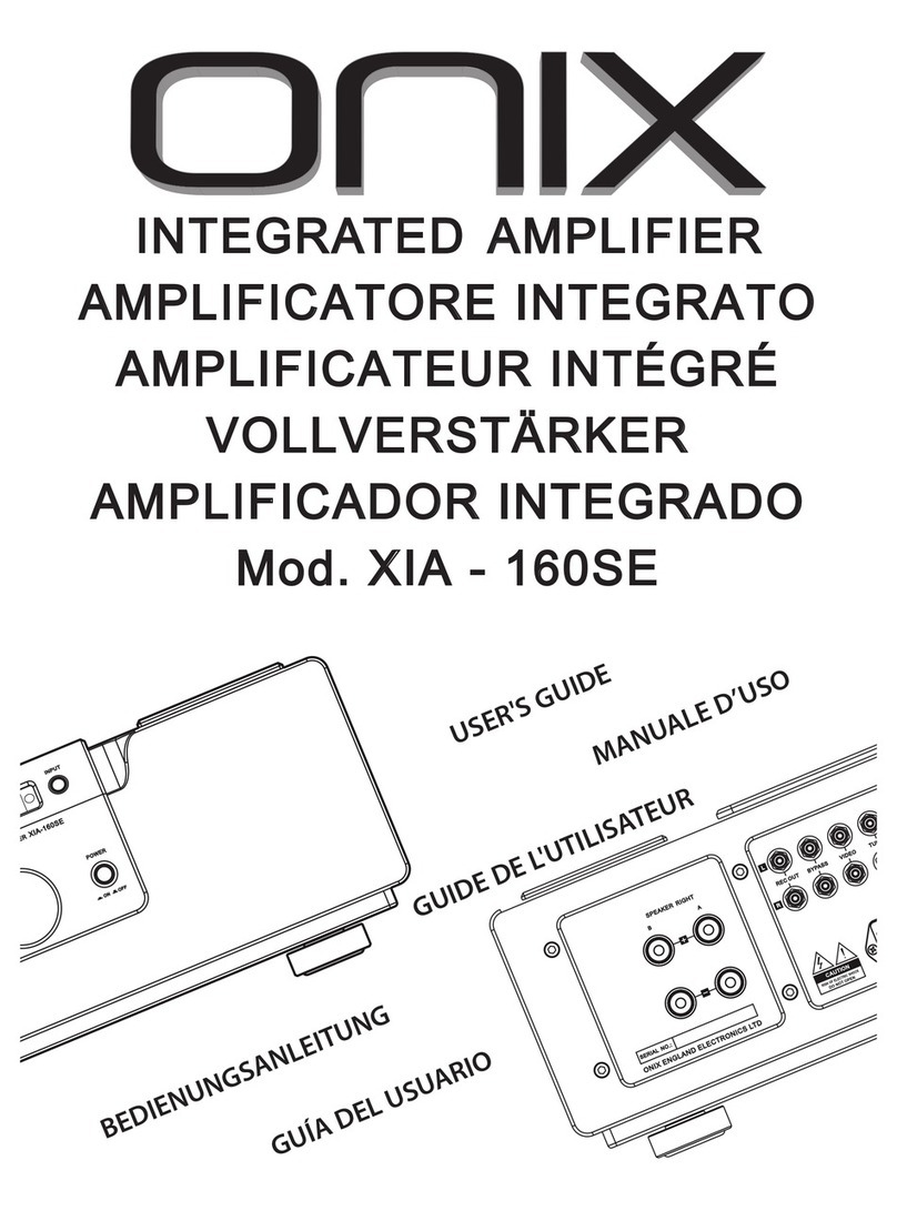 Onix XIA - 160SE User manual