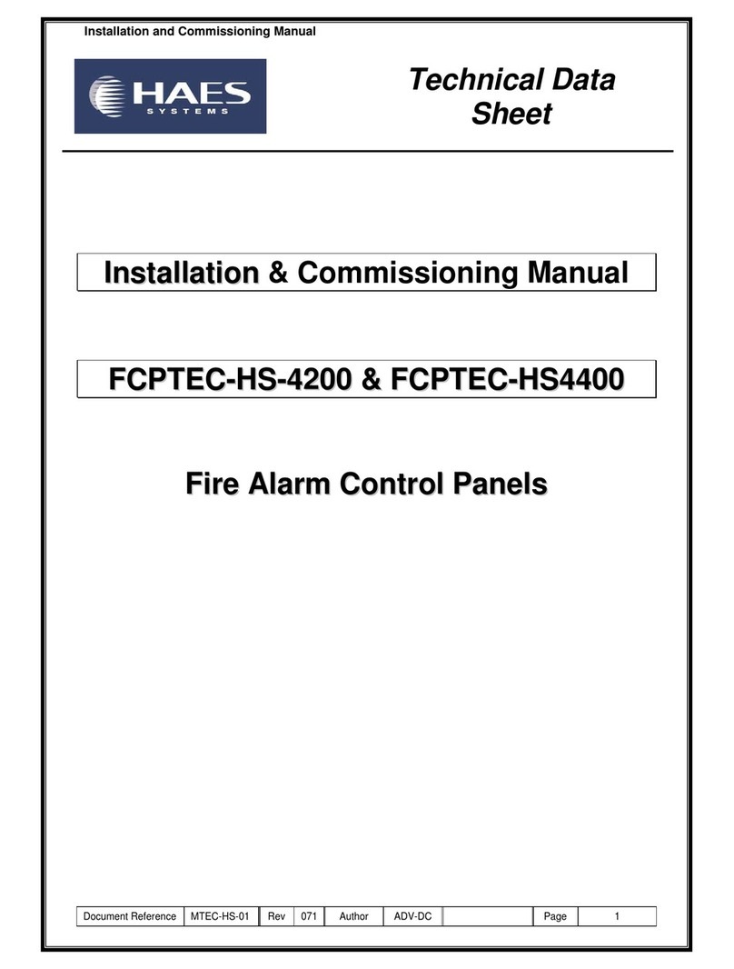 Haes FCPTEC-HS-4200 Installation & commissioning manual