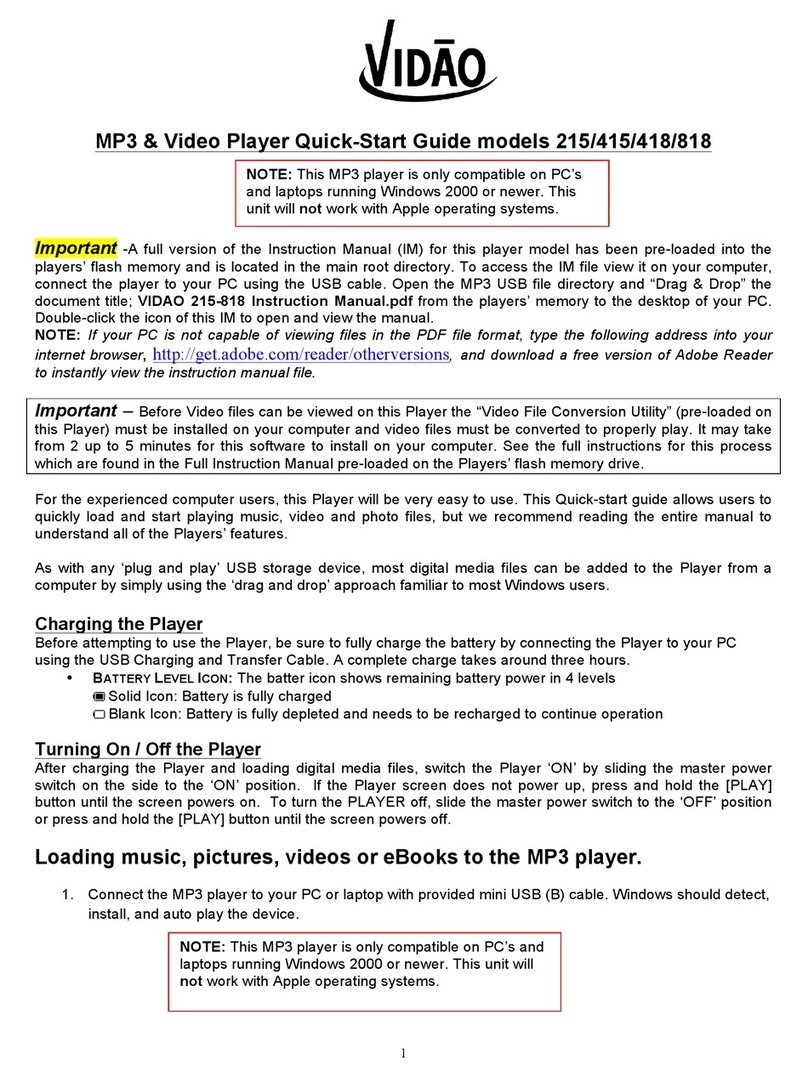 Vidao 215 User manual
