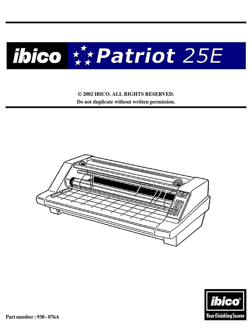 ibico Patriot 25E Operator's manual