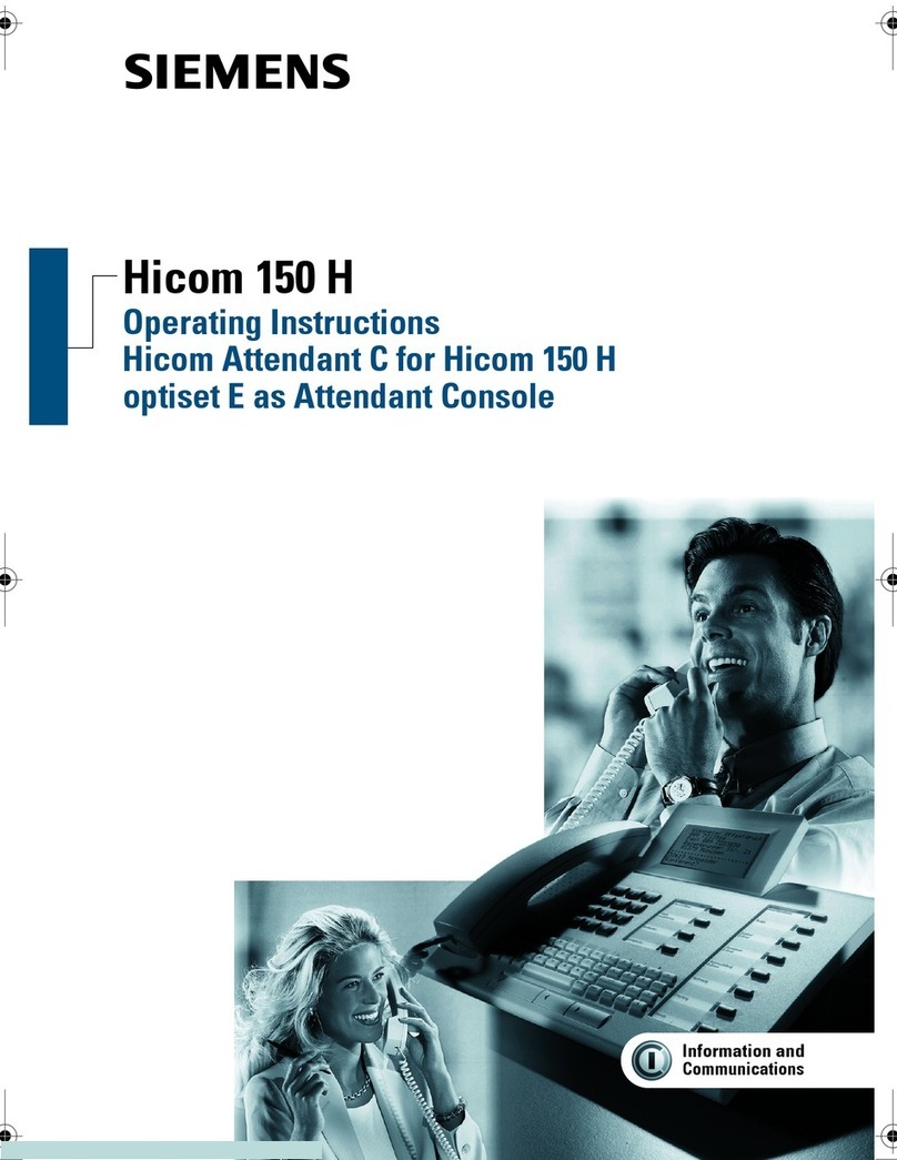 Siemens hicom 150 H optiset E standard User manual Siemens hicom 150 H optiset E standard User manual