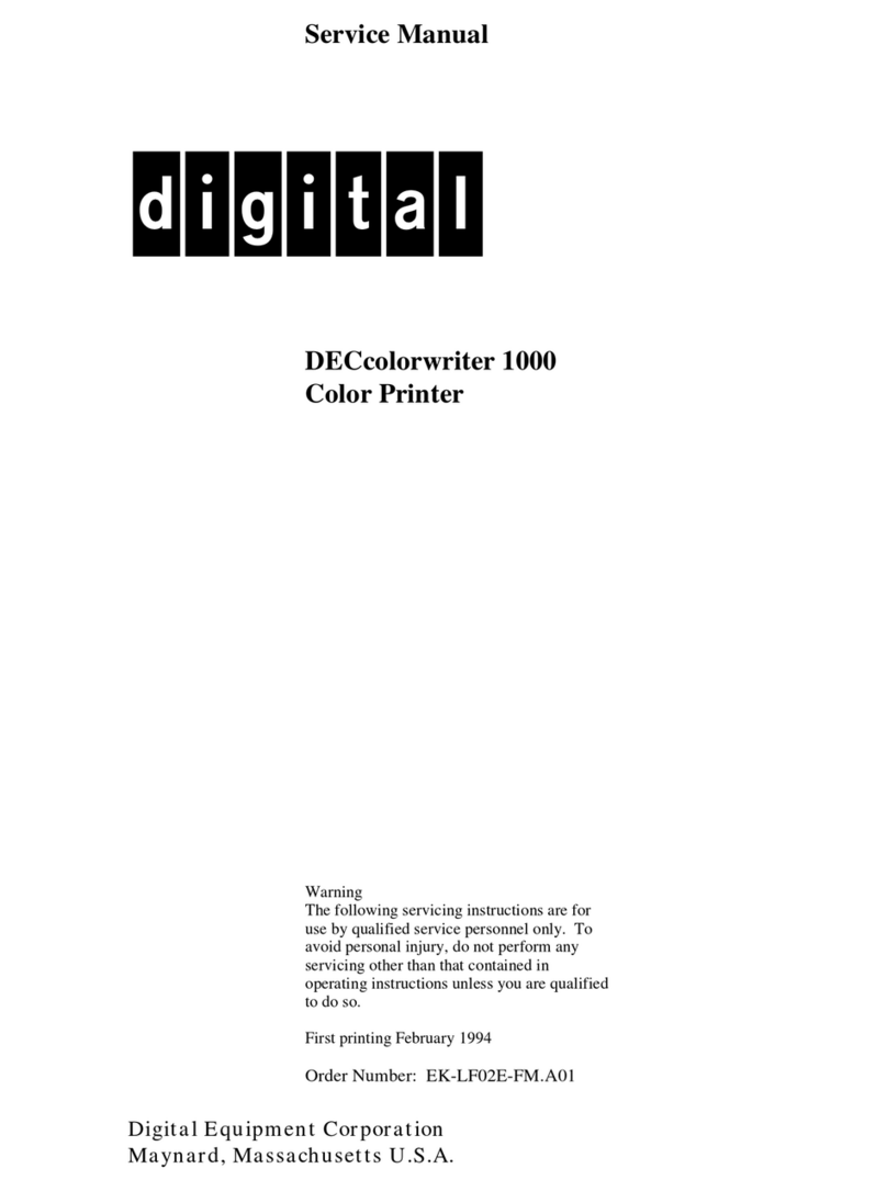 Digital Equipment DECcolorwriter 1000 Service manual