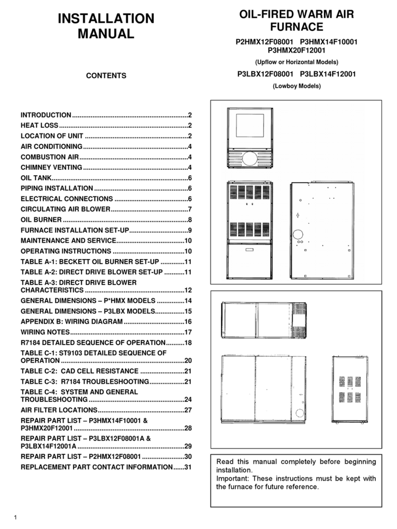 York International P2HMX12F08001 installation manual
