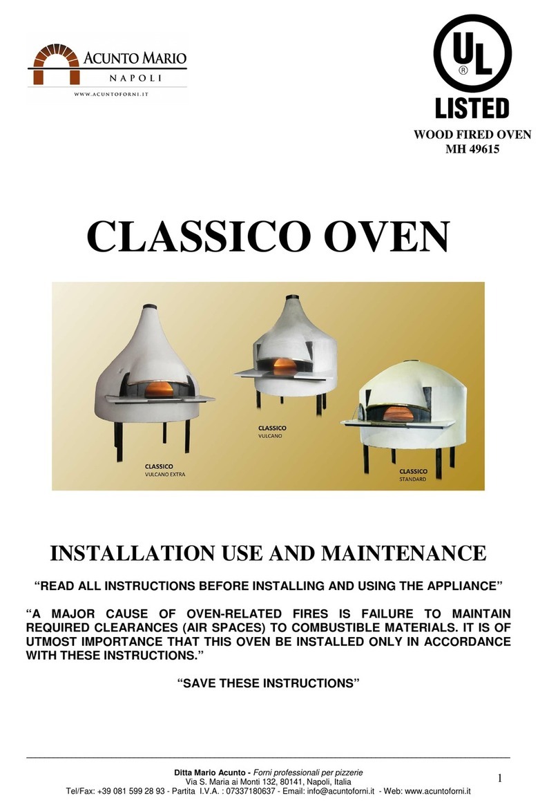 Acunto Mario Classico 2 Installation, use and maintenance