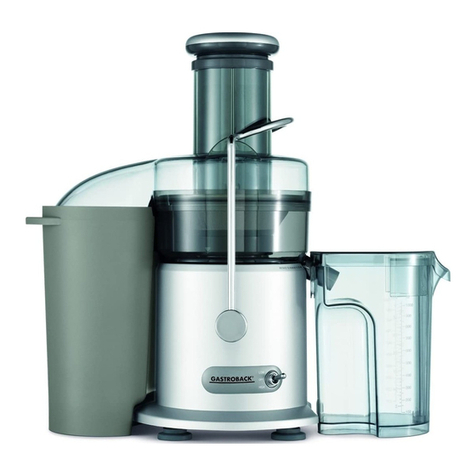 Gastroback 40126 Design Juicer Pro Instructions for use and recipes