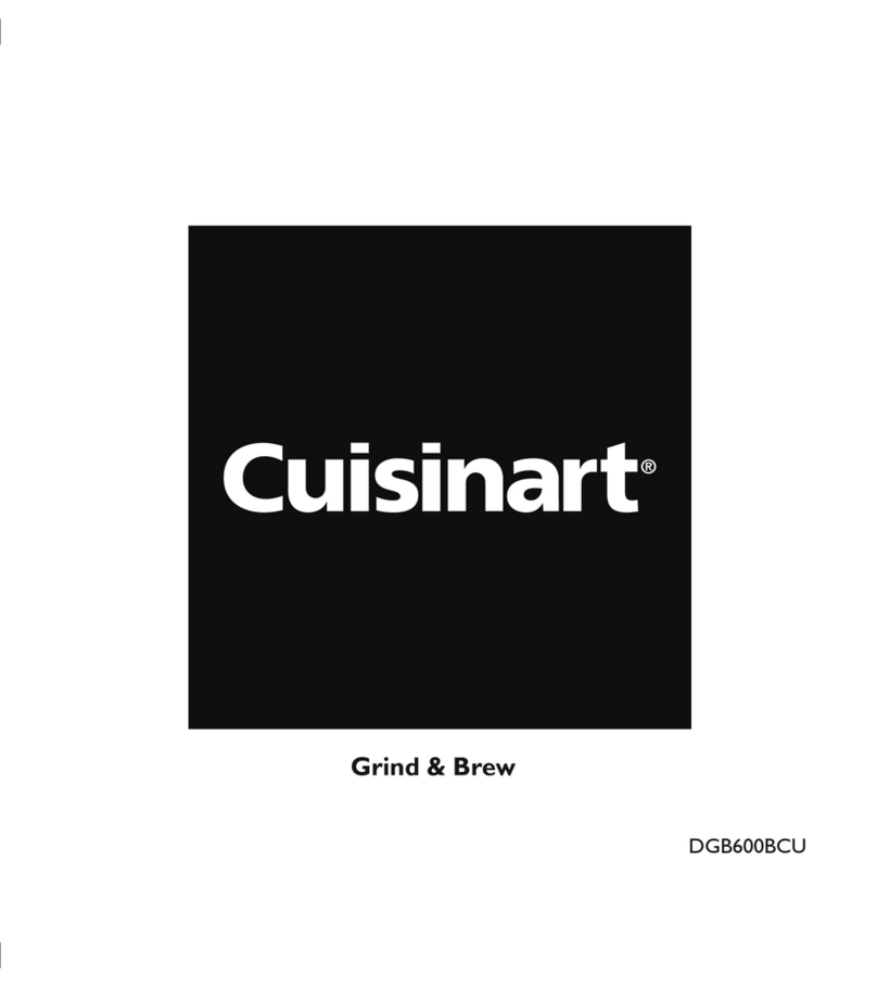 Cuisinart DGB600BCU Instruction booklet