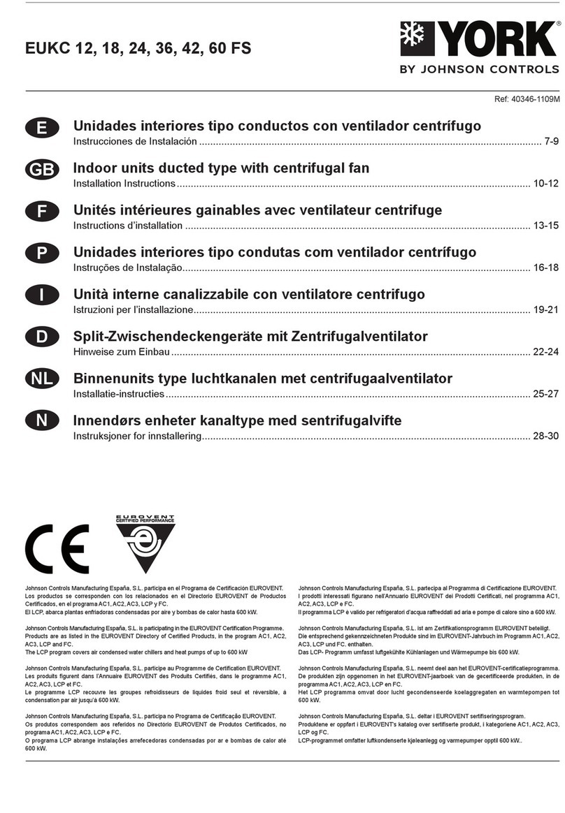 York EUKC 12 User manual