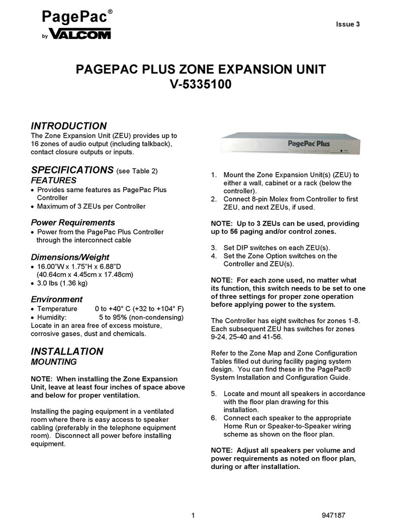 Valcom V-5335100 Installation and troubleshooting guide