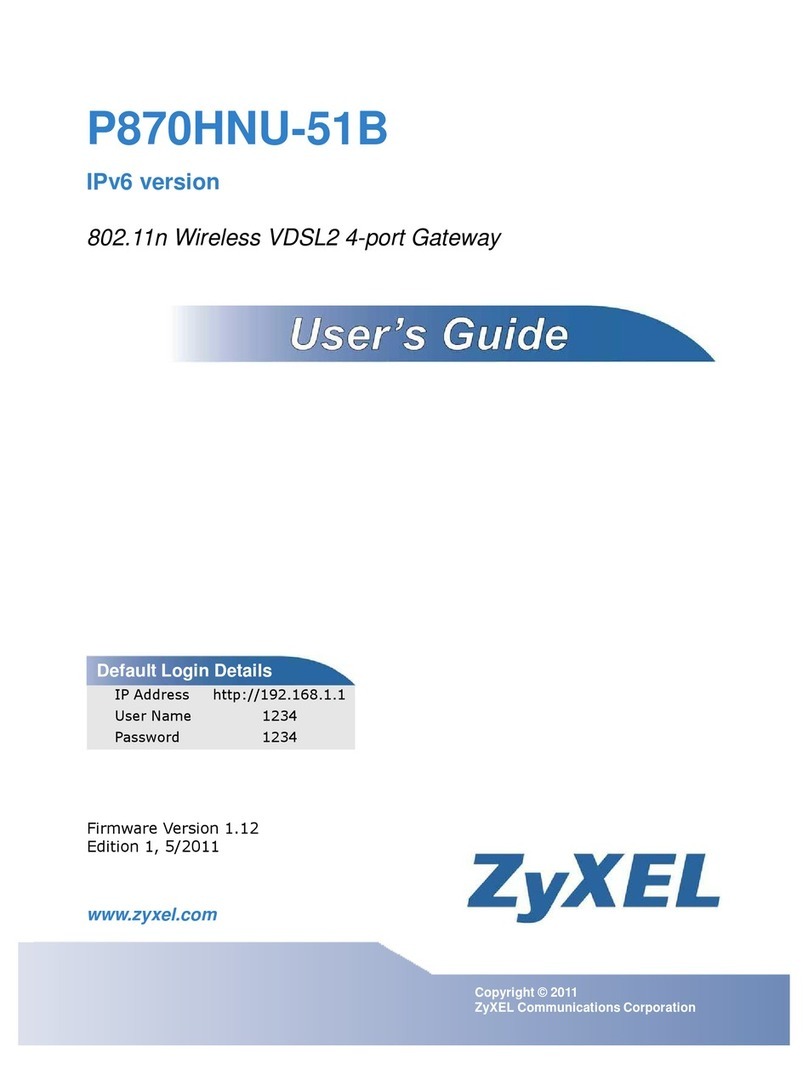 ZyXEL Communications P870HNU-51B User manual