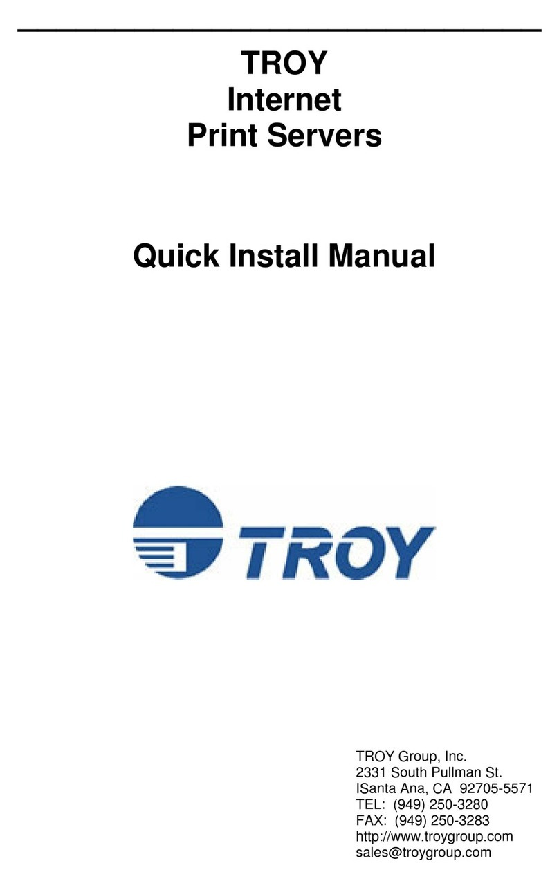 TROY Group Serial Servers Quick install manual