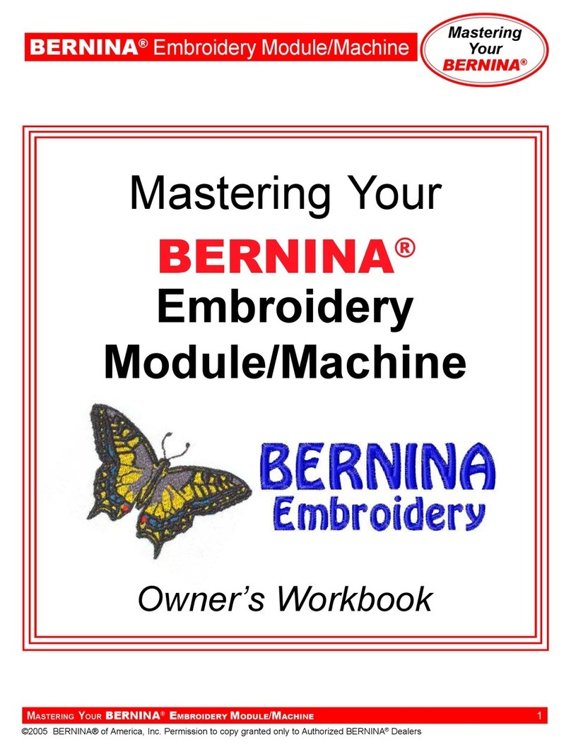 Bernina aurora Embroidery Machine owner's manual