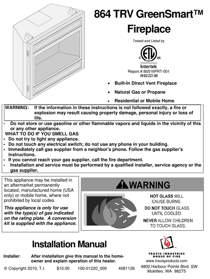 Travis Industries 864 TRV User manual