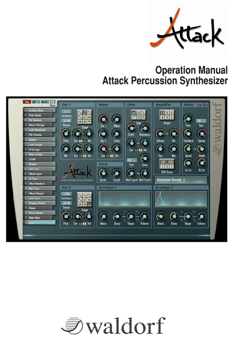 Waldorf Attack Operation manual