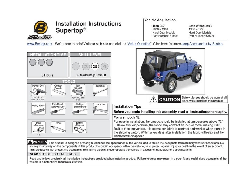 Bestop Supertop User manual
