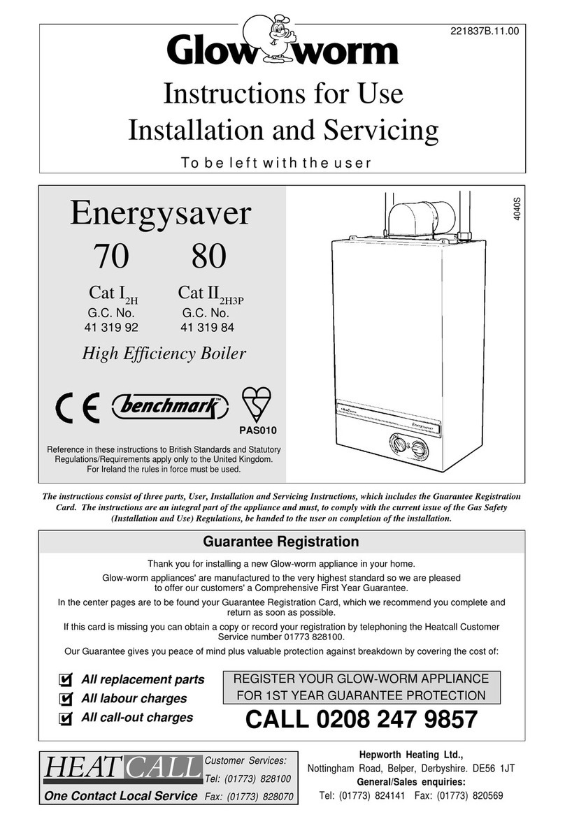 Glowworm Energysaver 70 Operating manual