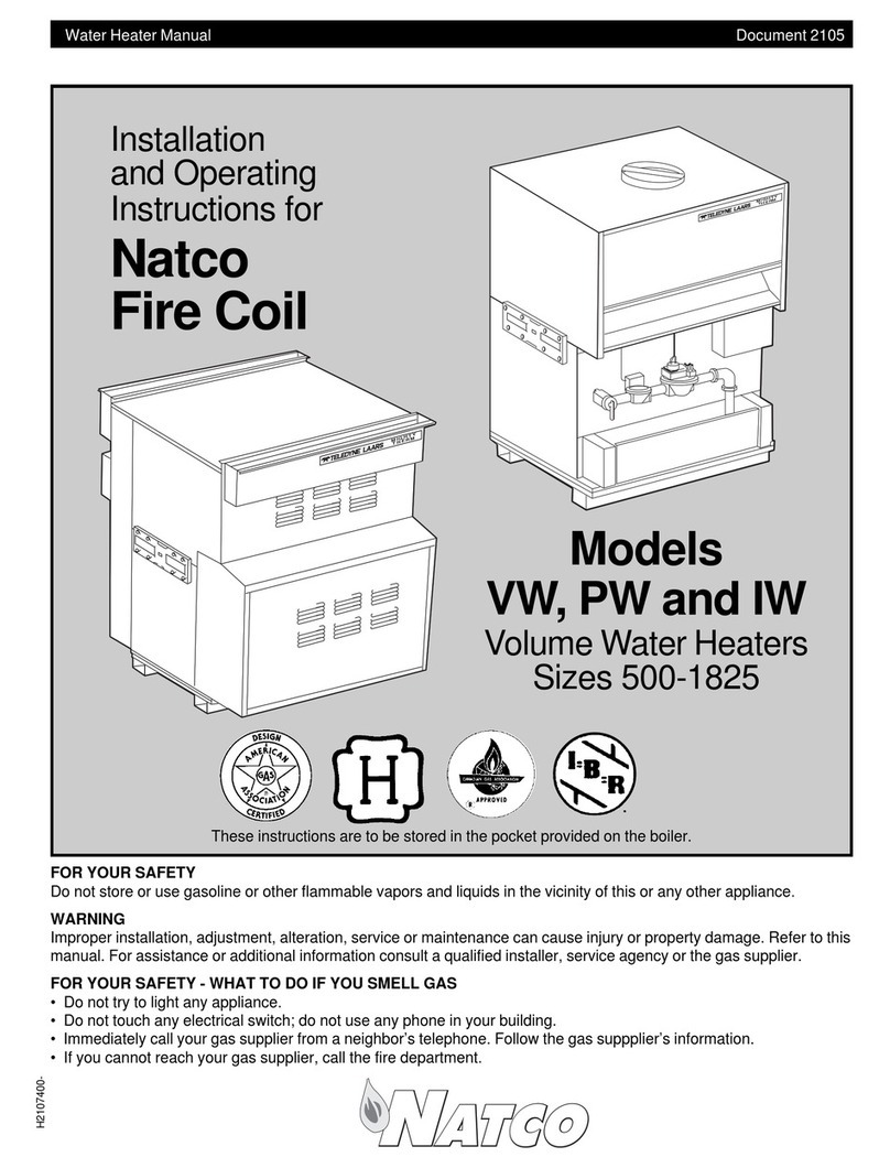 Natco VW Installation and operating instructions Natco VW Installation and operating instructions