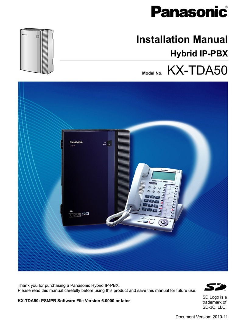 Panasonic KX-TDA50 User manual