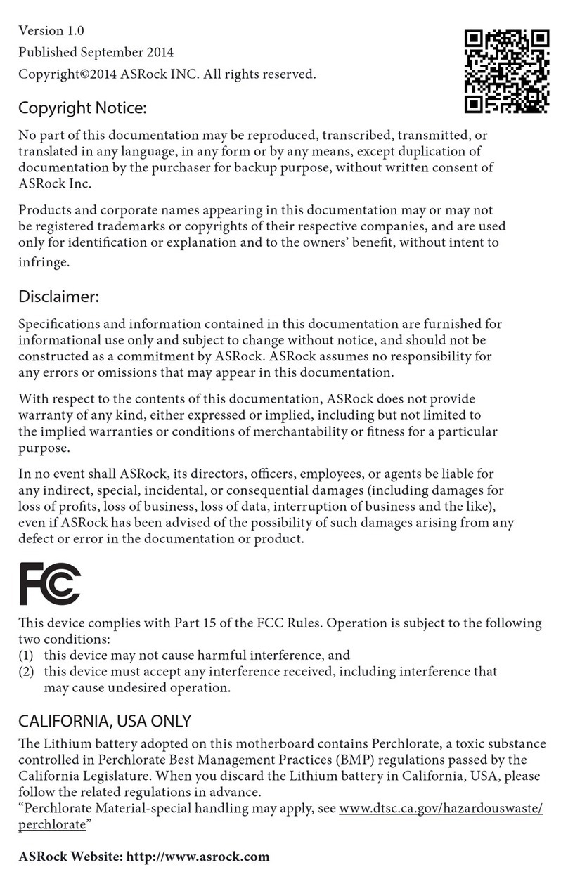 ASROCK X99 OC Formula User manual ASROCK X99 OC Formula User manual