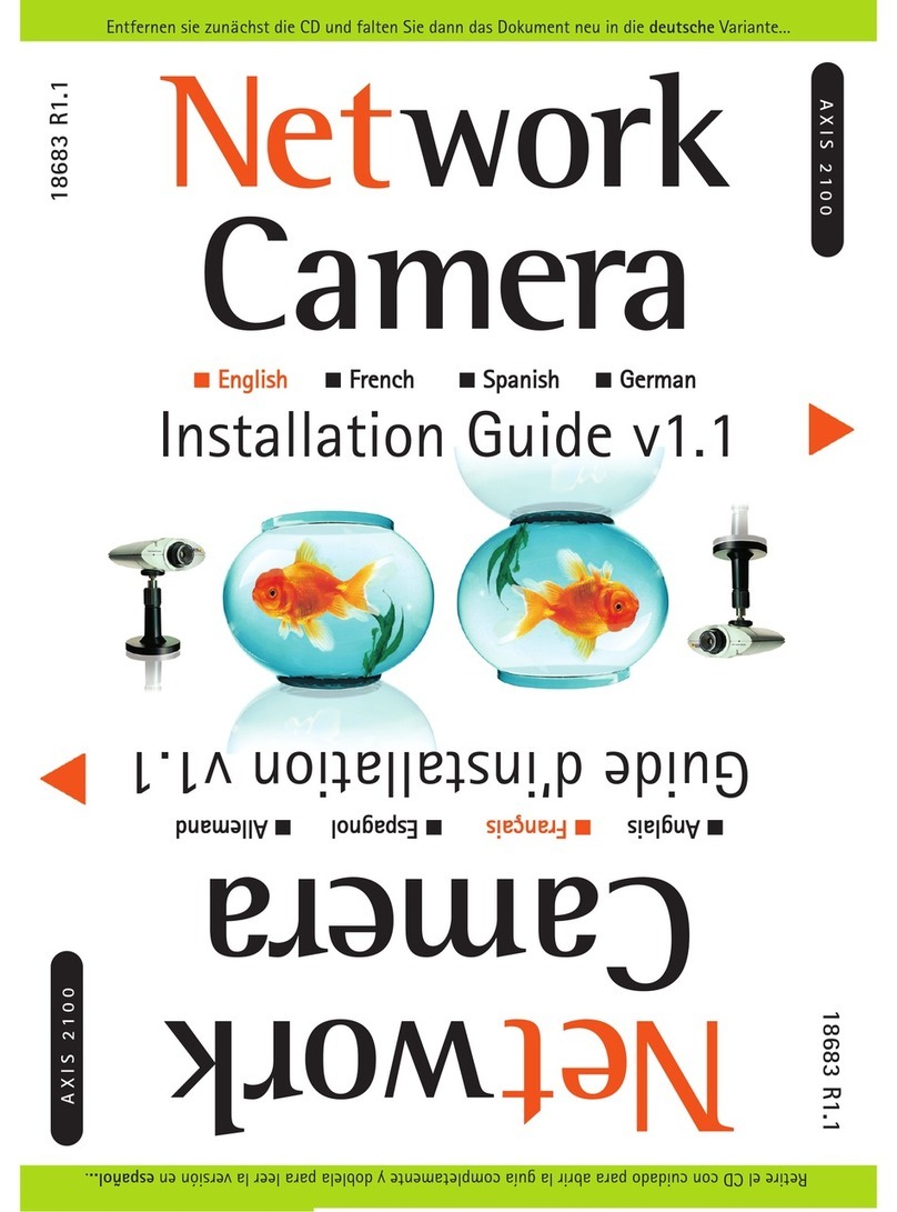 Axis NETWORK CAMERA 2100 installation guide