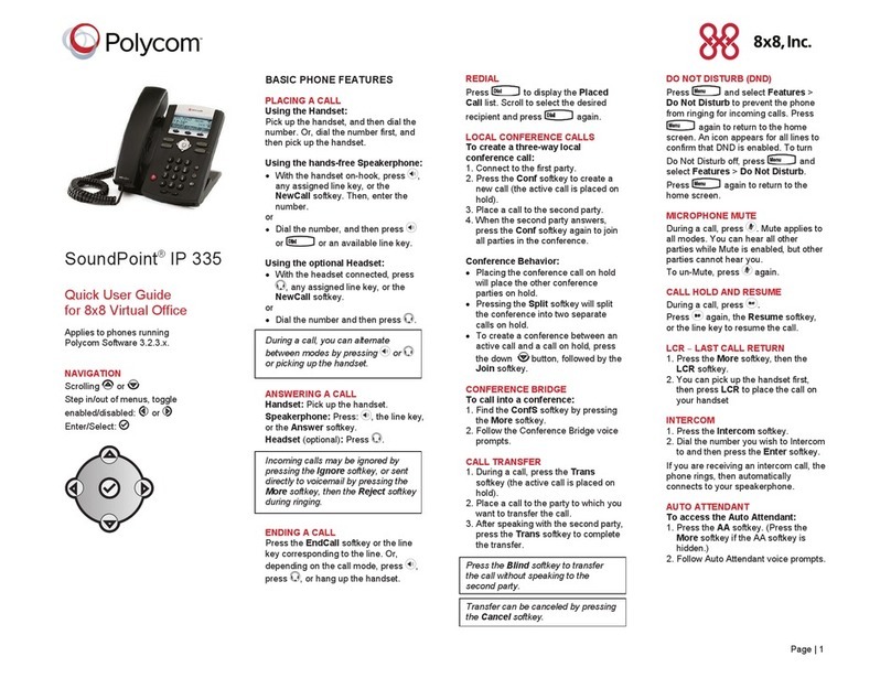 Polycom SoundPoint IP 335 Instruction manual