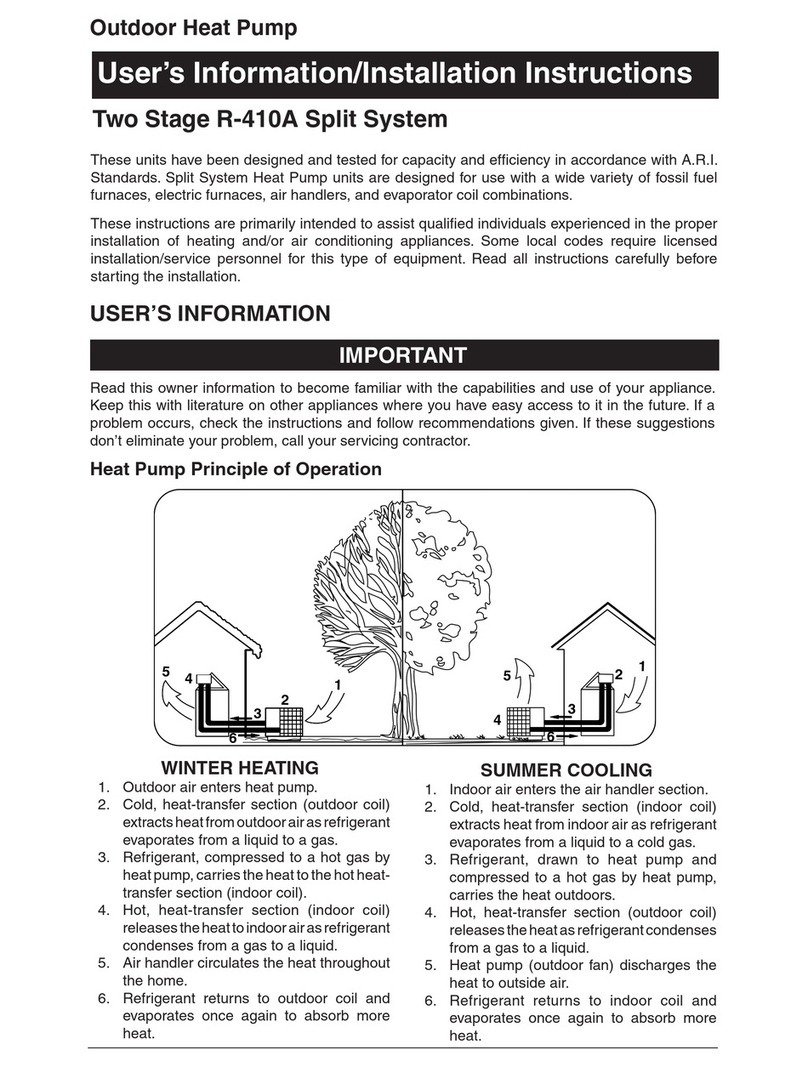 Nordyne R-410A User's information/installation instructions