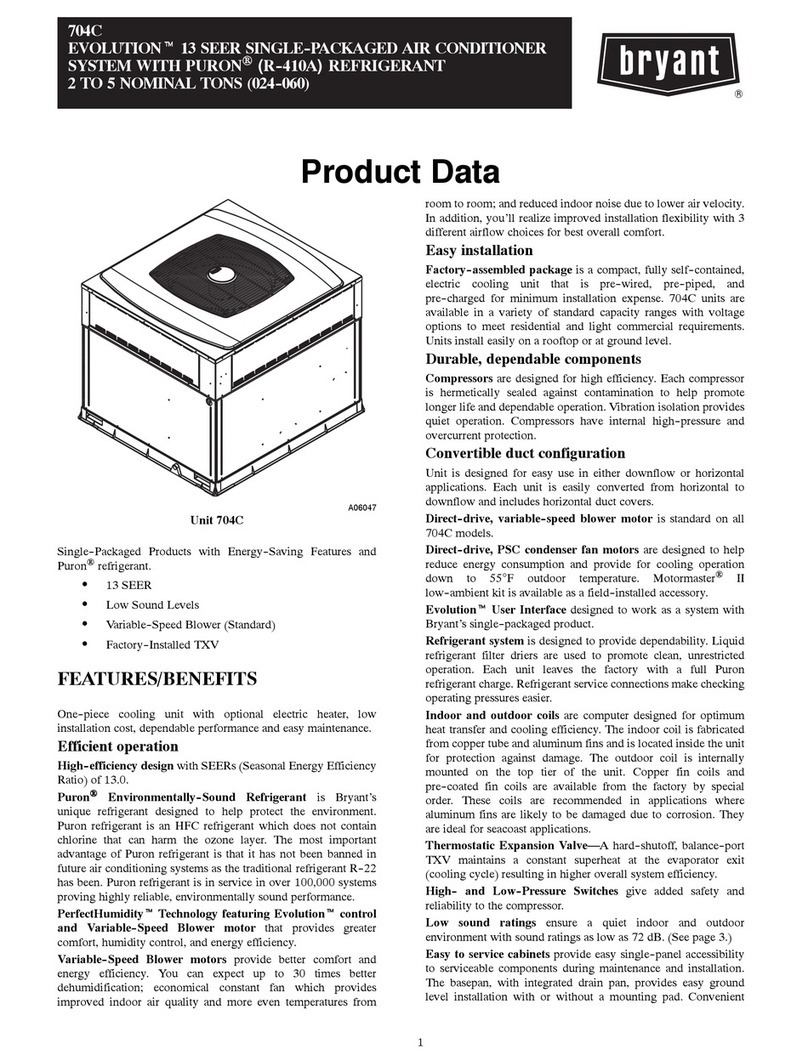 Bryant 704C EVOLUTION Operation manual