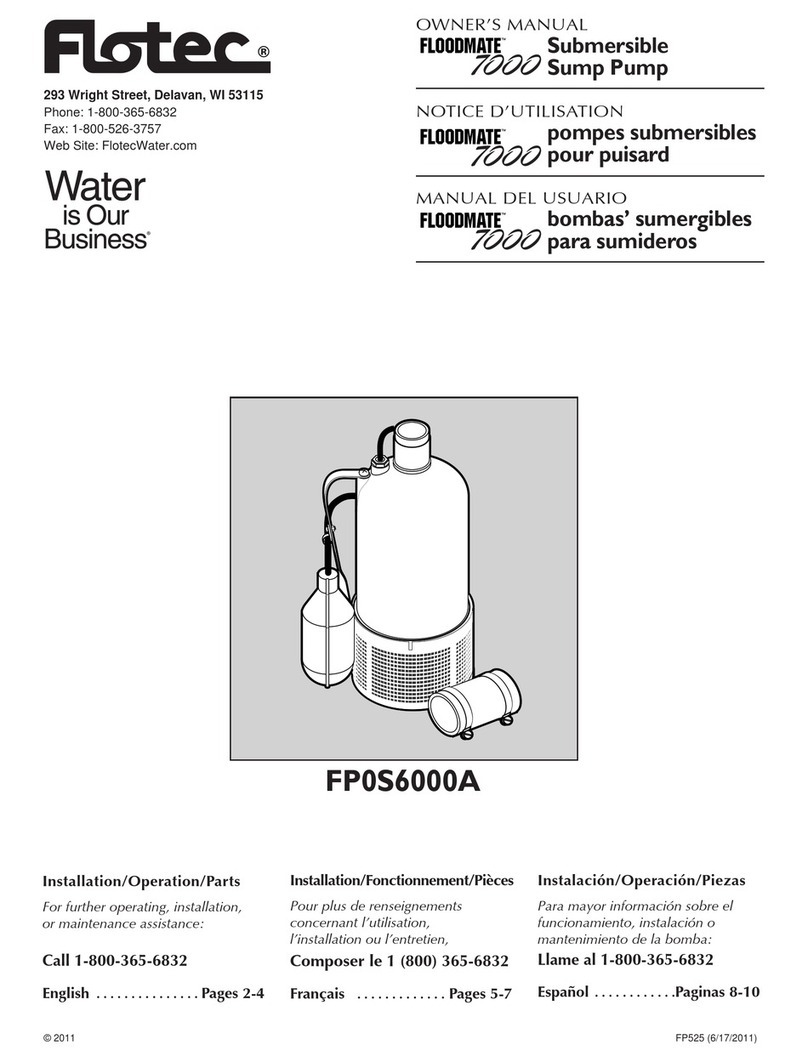 Flotec Floodmate 7000 User manual
