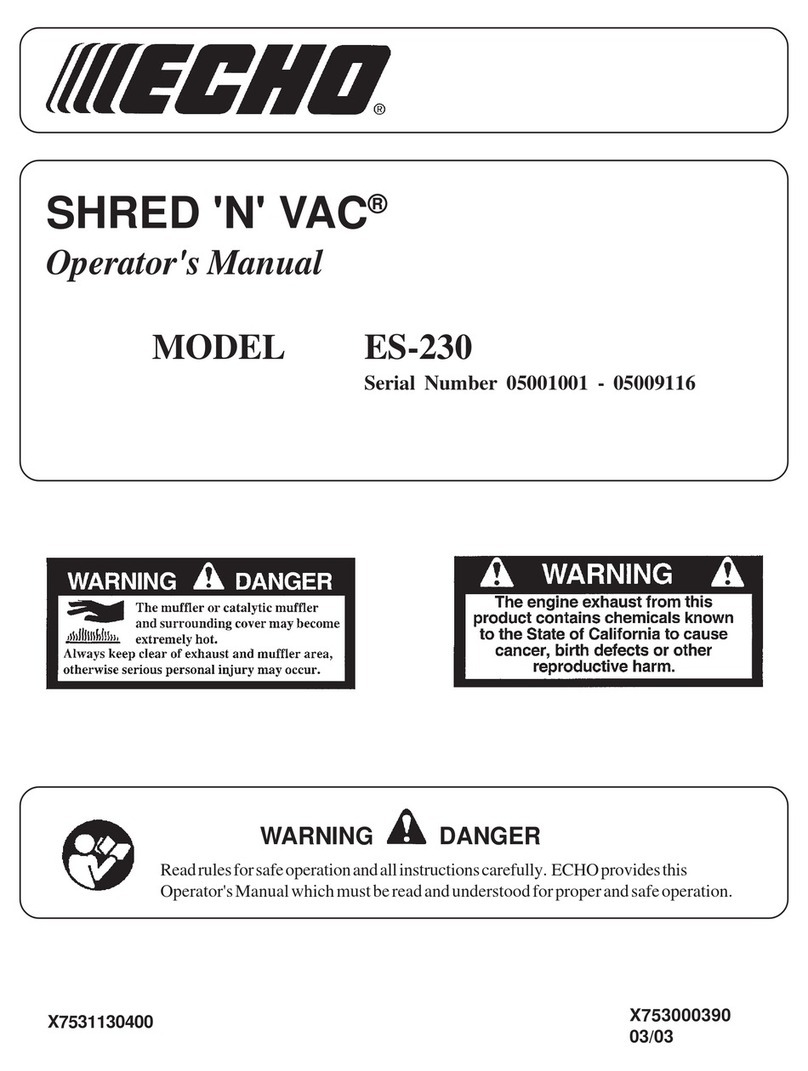 Echo ES-230 Shred N Vac User manual Echo ES-230 Shred N Vac User manual
