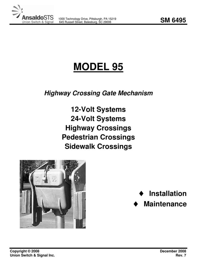 AnsaldoSTS 95 Installation & maintenance manual AnsaldoSTS 95 Installation & maintenance manual