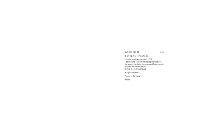 Porsche 2006 Cayman User manual