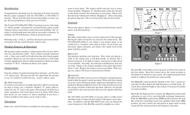 Ovation OP-24Plus owner's manual