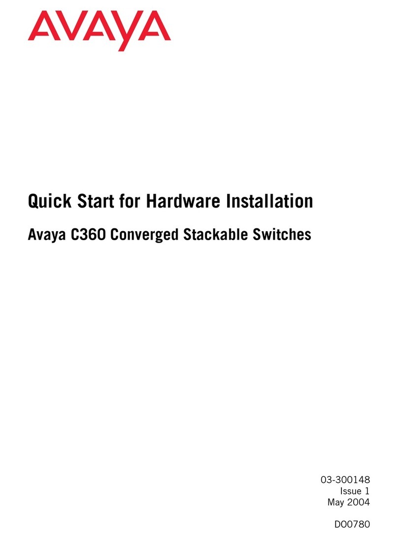 Avaya C360 Manager Quick start for hardware installation